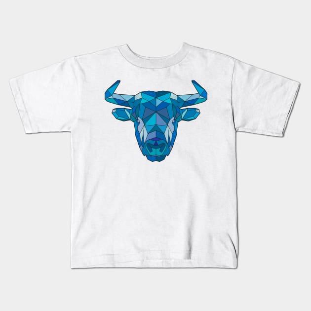 geometric buffalo Kids T-Shirt by notmejulian